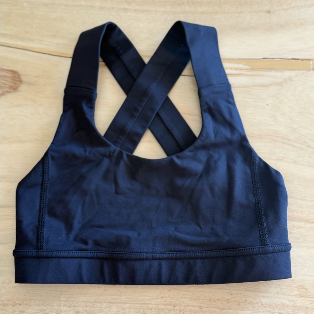 lululemon athletica Black Cross-Strap Crop Top
